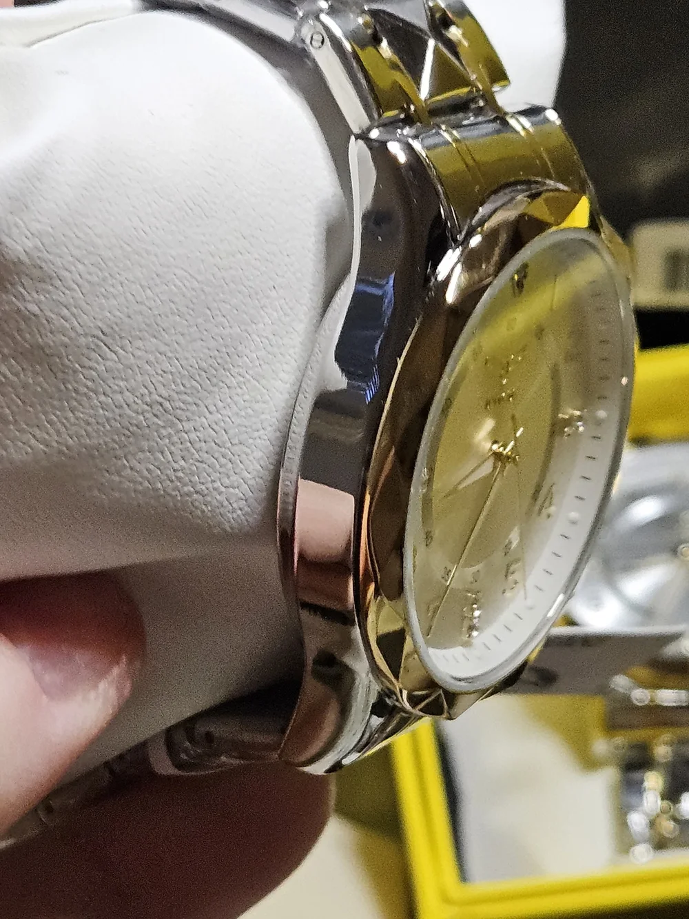 Invicta Specialty Men’s 41mm Watch – Silver Dial, Geometric Link Band